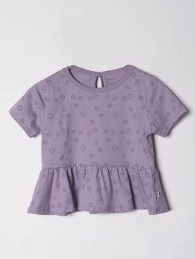 Camiseta Arde Kids Lila Flores Puf