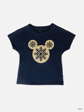 Camiseta Manga Incluida (Disney) Kids Azul Mickey Bombillo