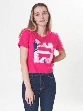 Camiseta Crop Estampada JuntasXellas