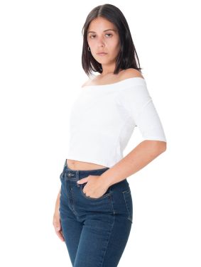 Camiseta 3/4 Crop Bardot