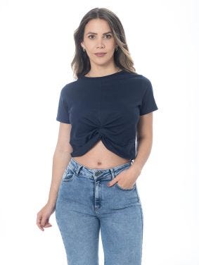 Camiseta Con Cruce Frontal
