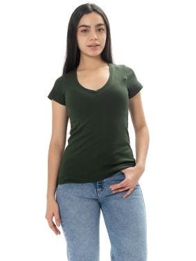 Camiseta Rib Cuello V