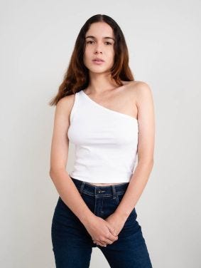 Crop Top Asimetrico