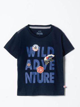 Camiseta Manga Corta Básica Estampada Kids