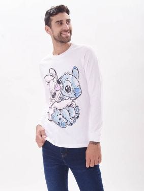 Camiseta Mangas Largas Estampada