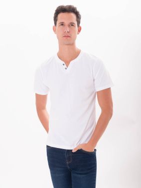 Camiseta Cuello V Botones
