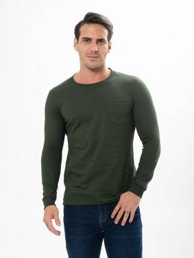 Camiseta Manga Larga Bolsillo