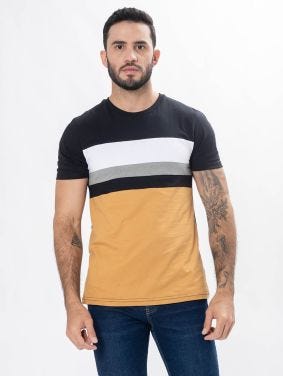 Manga Corta Regular Bloque