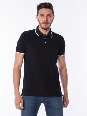Polo Bicolor En Cuello Y Mangas