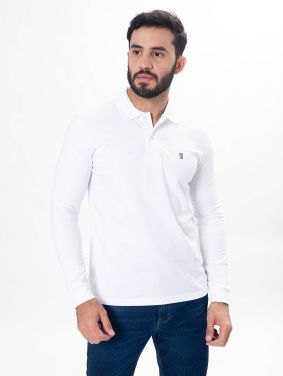 Polo Manga Larga Básica