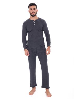 Pijama Henley Rib