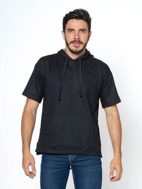 Hoodie Manga Corta con Capucha