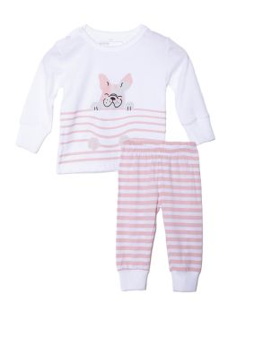 Pijama Listada Perro Kids (2 piezas)