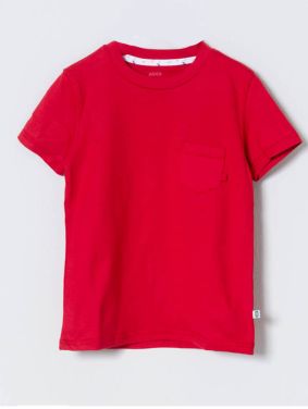 Camiseta Básica Bolsillo Kids Rojo